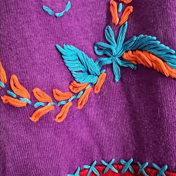 Rising Tide Colorful Patchwork Cotton Hoodie XL Cotton Zip Front Pullover - Picture 7 of 7